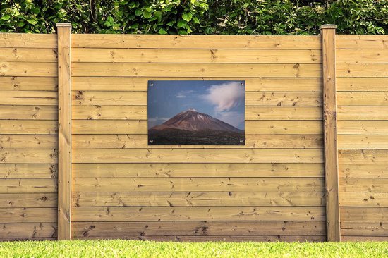Tuinposters buiten Teide vulkaan in het ochtendlicht in het Nationaal park Teide in Spanje - 90x60 cm - Tuindoek - Buitenposter