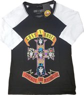 Guns N' Roses Raglan top -4XL- Appetite For Destruction Zwart/Wit