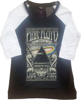 Pink Floyd - Carnegie Hall Poster Raglan top - M - Zwart/Wit