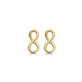 New Bling 9NBG-0251 Gouden Oorknopjes - Dames - Infinity - 4 x2 mm - 14 Karaat - Goud