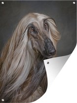 Tuin decoratie Portret van een hond - 30x40 cm - Tuindoek - Buitenposter
