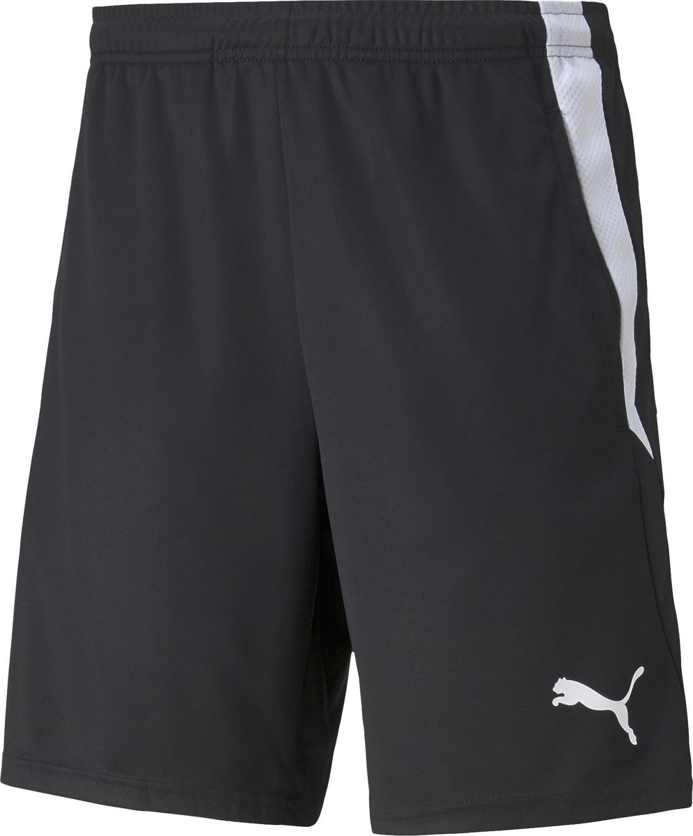 PUMA teamLIGA Training Shorts 2 open pockets Heren Sportbroek Zwart