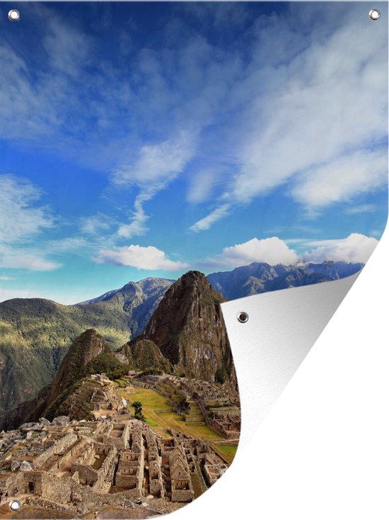 Inca ruins in Machu Picchu Peru Garden poster 60x80 cm - Toile de jardin / Toile d'extérieur / Peintures pour l'extérieur (décoration de jardin)