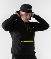 Body & Fit Hero Tech Hoodie - Hoodie Heren - Sporttrui Mannen - Trui met Capuchon en Rits - Maat: XXL - Zwart