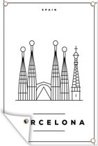 Muurdecoratie Barcelona - Spanje - Sagrada - 120x180 cm - Tuinposter - Tuindoek - Buitenposter