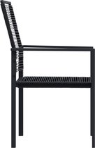 vidaXL Tuinstoelen 2 st PVC-rattan zwart