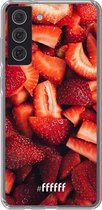 6F hoesje - geschikt voor Samsung Galaxy S21 FE -  Transparant TPU Case - Strawberry Fields #ffffff