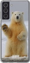 6F hoesje - geschikt voor Samsung Galaxy S21 FE -  Transparant TPU Case - Polar Bear #ffffff