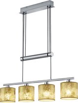 LED Hanglamp - Torna Gorino - E14 Fitting - 4-lichts - Rechthoek - Mat Goud - Aluminium