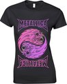 Tshirt Femme Metallica - S- Yin Yang Violet Zwart