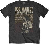 Bob Marley Heren Tshirt -S- Hammersmith '76 Eco Zwart