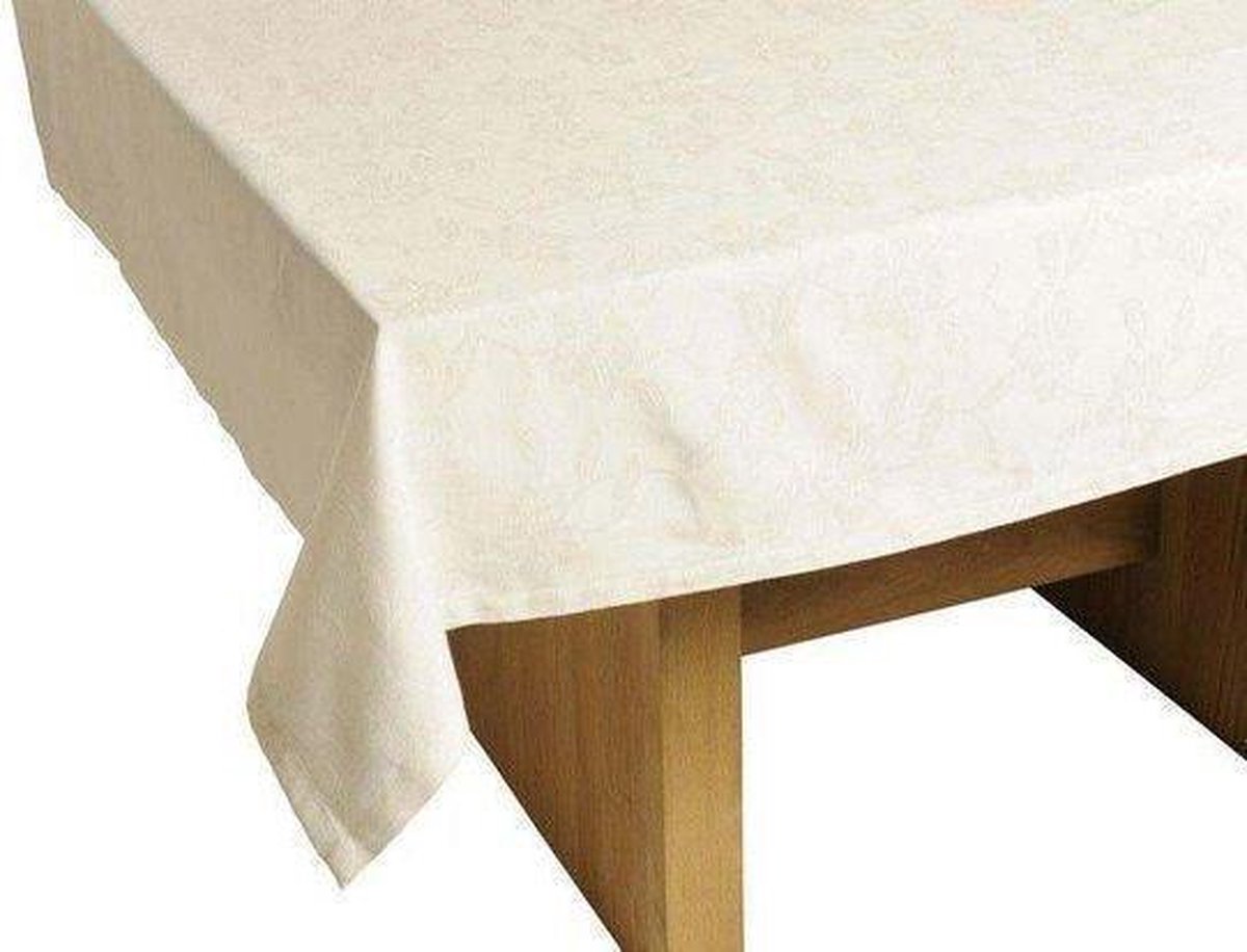 2lif Tafelkleed Milano - 140 cm x 180 cm - Wit