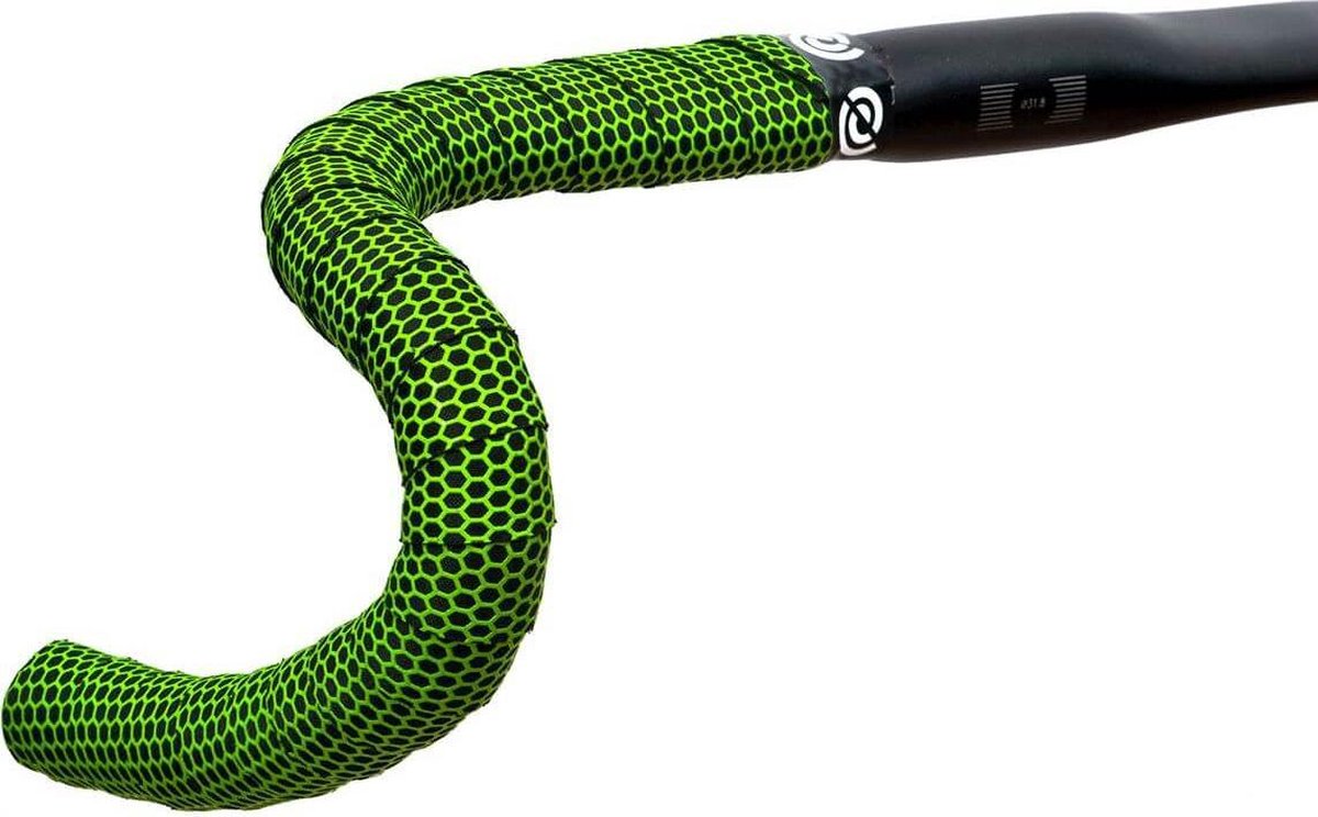 Bikeribbon Stuurlint Silicon Hexagon groen