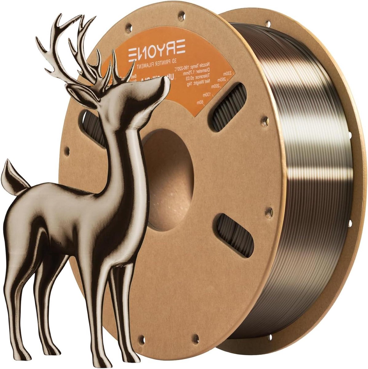 Ultra Silk 3D Printer Filament 1.75mm Tolerantie - Donker Goud