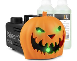 BeamZ Rookmachine Halloween - Pompoen met lichteffecten en 2 liter vloeistof - Voor Halloweenfeesten