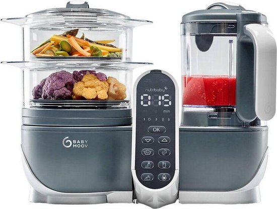 Keukenrobot Babymoov Nutribaby - Industrieel Grijs
