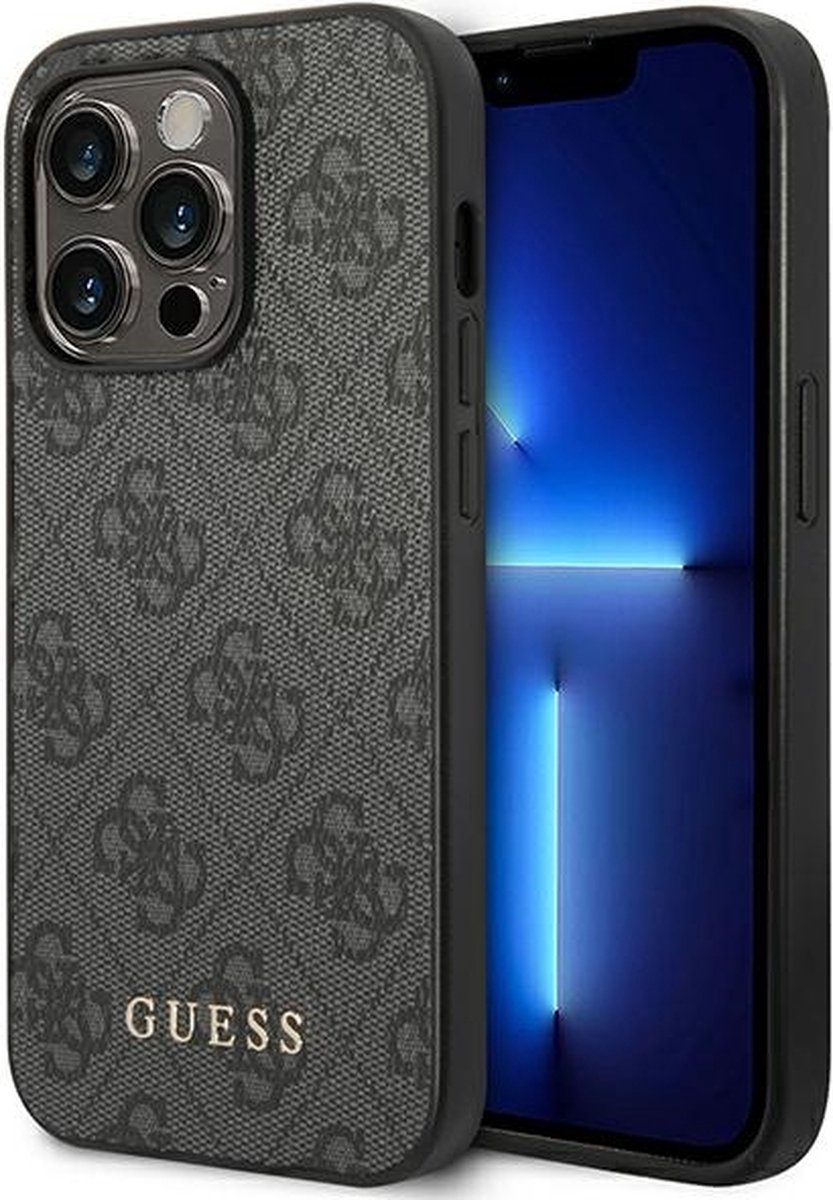 Guess 4G Back Case - Geschikt voor Apple iPhone 14 Pro Max (6.7") - Grijs