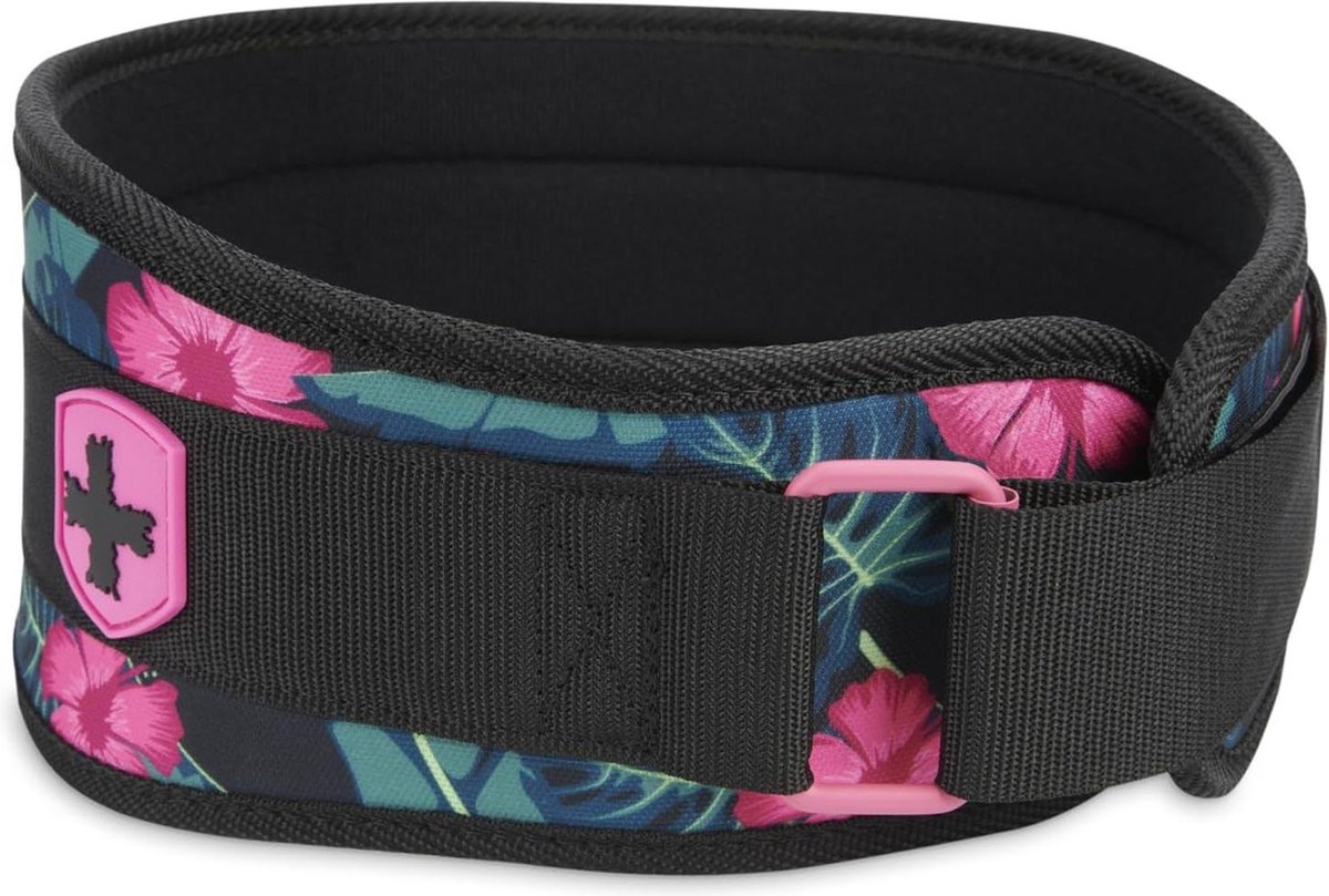 Gewichthefriem van nylon - flexibele ultralichte schuimkern - bloemenpatroon - 45 inch breedte - maat XL