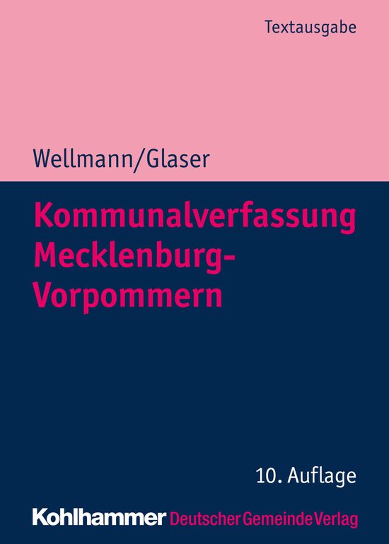 Kommunalverfassung Mecklenburg-Vorpommern - cover