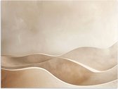 Poster 120x90 cm - Beige - Natuur - Abstract - Modern - Posters - Kamer decoratie - Wanddecoratie woonkamer - Muurdecoratie slaapkamer