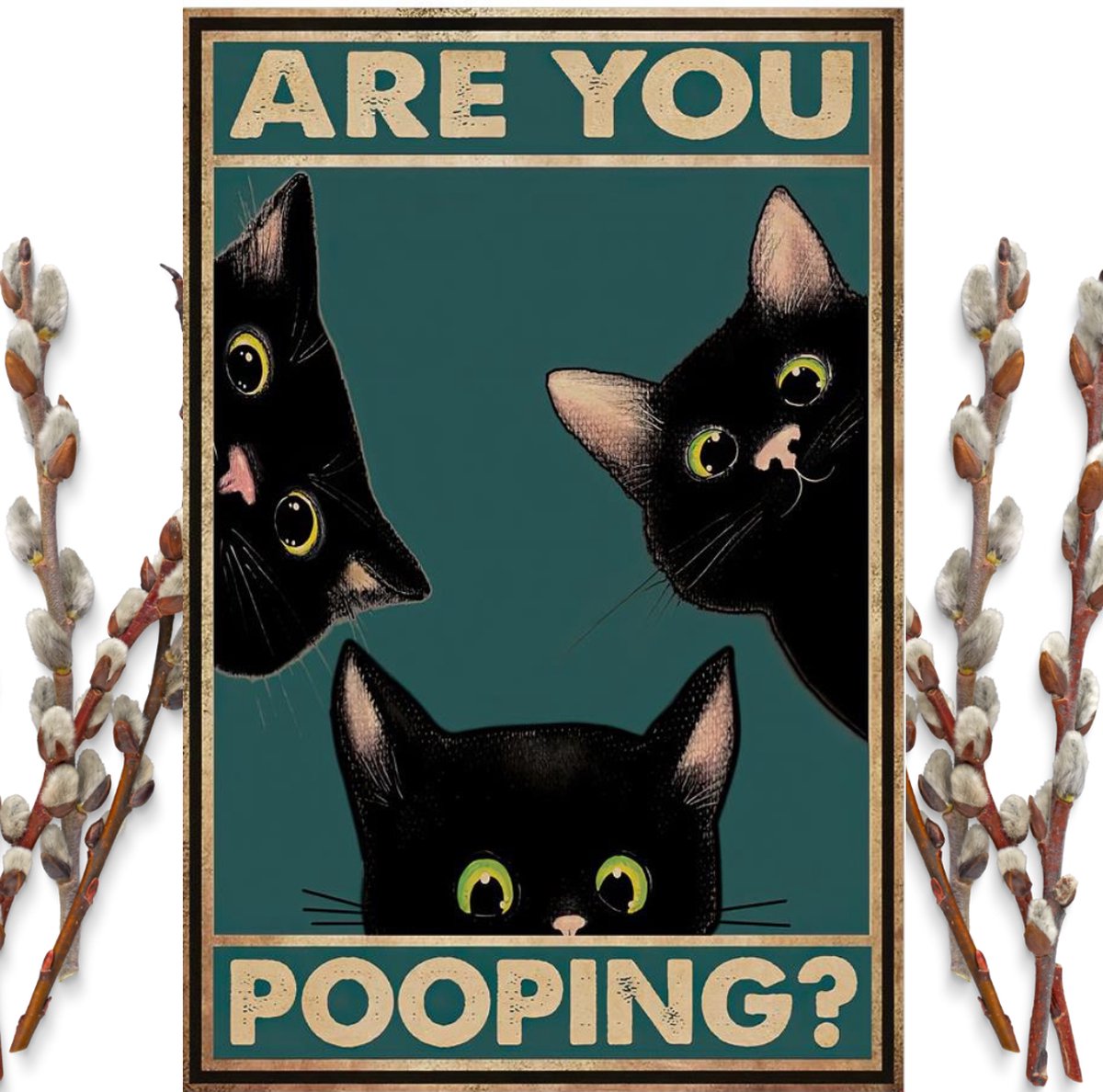Bovista Are You Pooping Cat - Are You Pooping - Have A Nice Poop - Your Butt Napkins My Lord - Poster - Grappige Poster - 21x30cm Verschillend