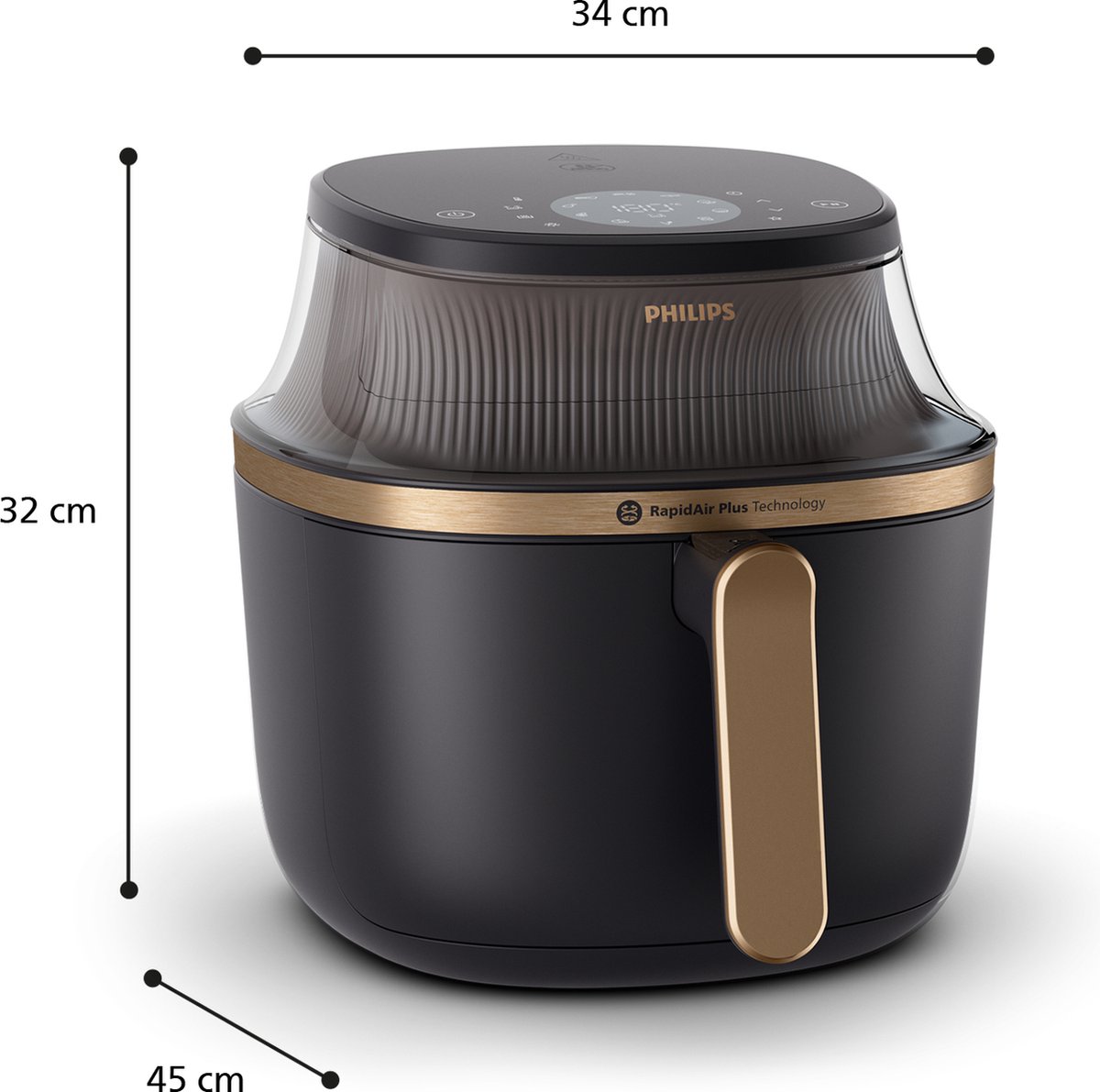 Afbeelding 2 van Philips 3000 series - NA342/00 - Airfryer - 7,2L