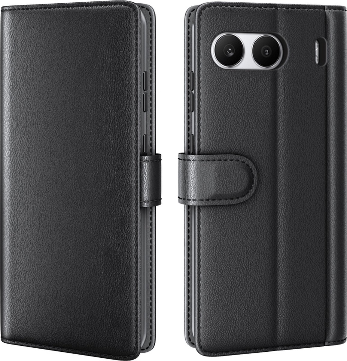 ProGuard OnePlus Nord 4 Wallet Hoesje Echt Leder Zwart