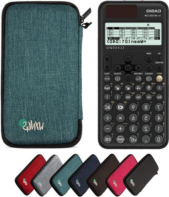 CALCUSO Kit Accessoires Casio FX-991DE X - Housse Protection Turquoise + Manuel