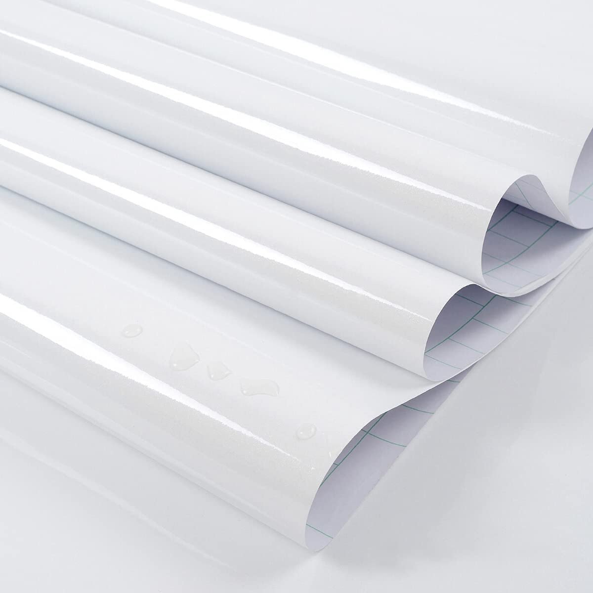 Patifix Decoratie plakfolie - 2 m - glans wit - vinyl - zelfklevend - voor meubels en wanden