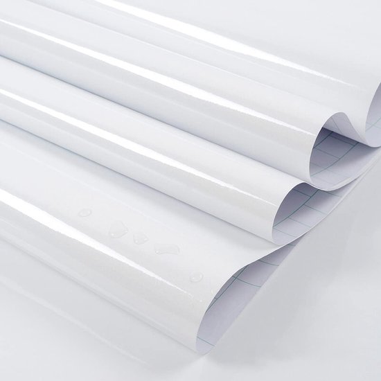 Patifix Decoratie plakfolie - 2 m - glans wit - vinyl - zelfklevend - voor meubels en wanden