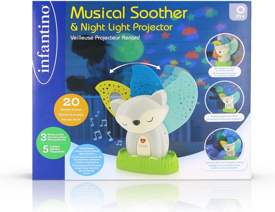 Infantino Fox 2-in-1 Nachtlampje/Babyprojector BK-302021 van Infantino — afbeelding 2