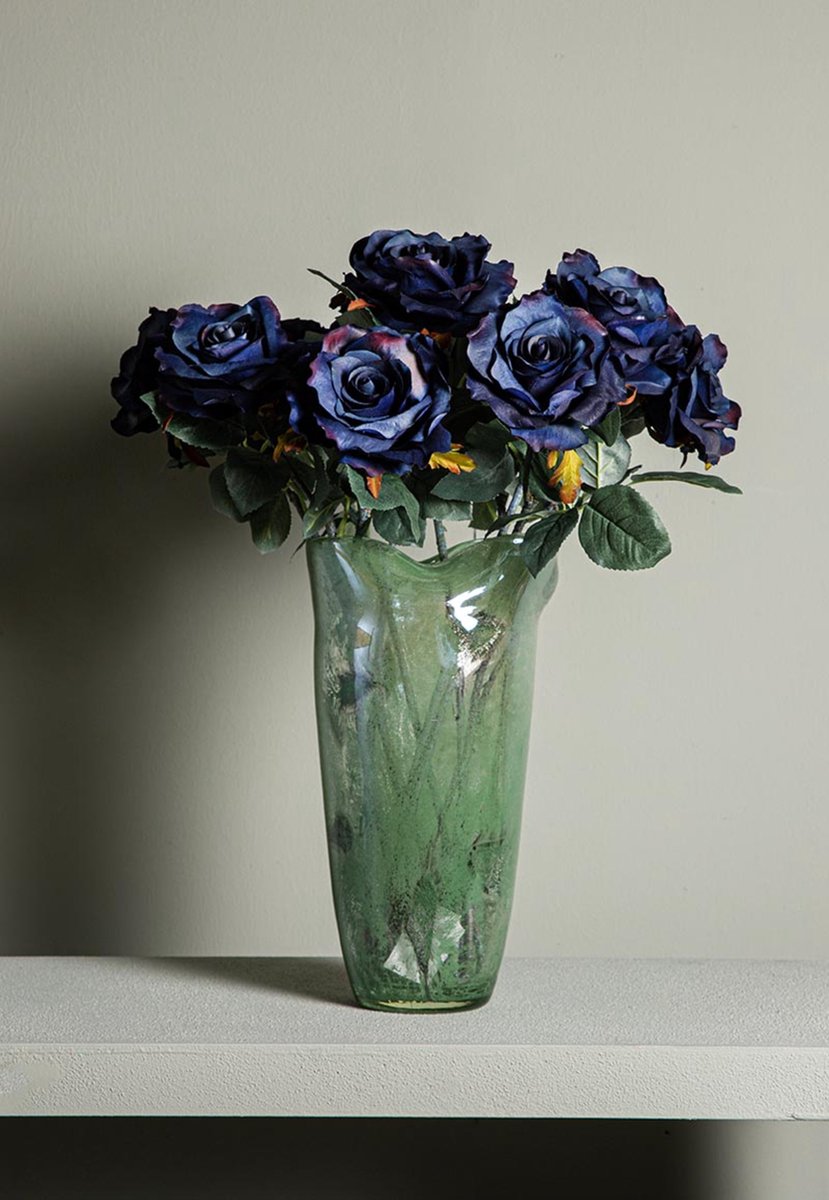 PTMD Rose Flower Dark Blue Rose Stem