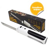 E-Slicer - Elektrisch Broodmes - Broodmes Gekarteld - Draadloos en Oplaadbaar Automatisch Elektrisch Mes - Broodsnijder