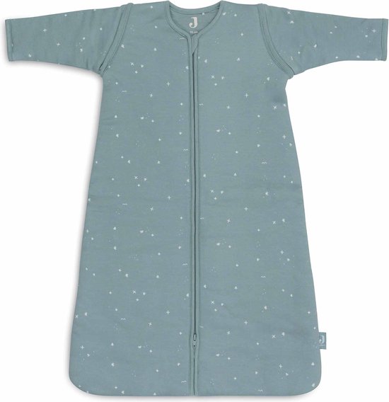 Jollein Baby Slaapzak Winter Met Afritsbare Mouw 110cm - Twinkling Sea Green - Winterslaapzak