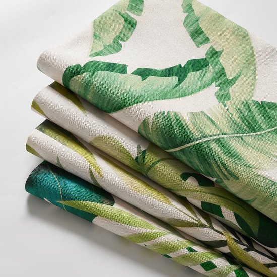 Sofa Kussenhoezen 30 x 30 cm set van 4 groene buitenkussens waterdicht, HD-print geometrie dubbelzijdig zachte valkussen bankkussens voor thuis bank meubels tuinkussens 30 x 30 cm S-4061