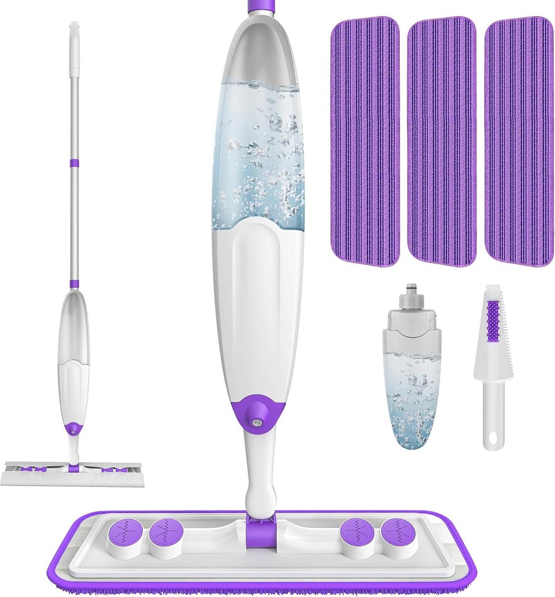 Spray Mop voor vloerreiniging van microvezel hardhouten vloerdweil met wasbare dweilpads sproeikop wegwerpbare droge natte vegen navullingsdoeken platte vloerdweilen