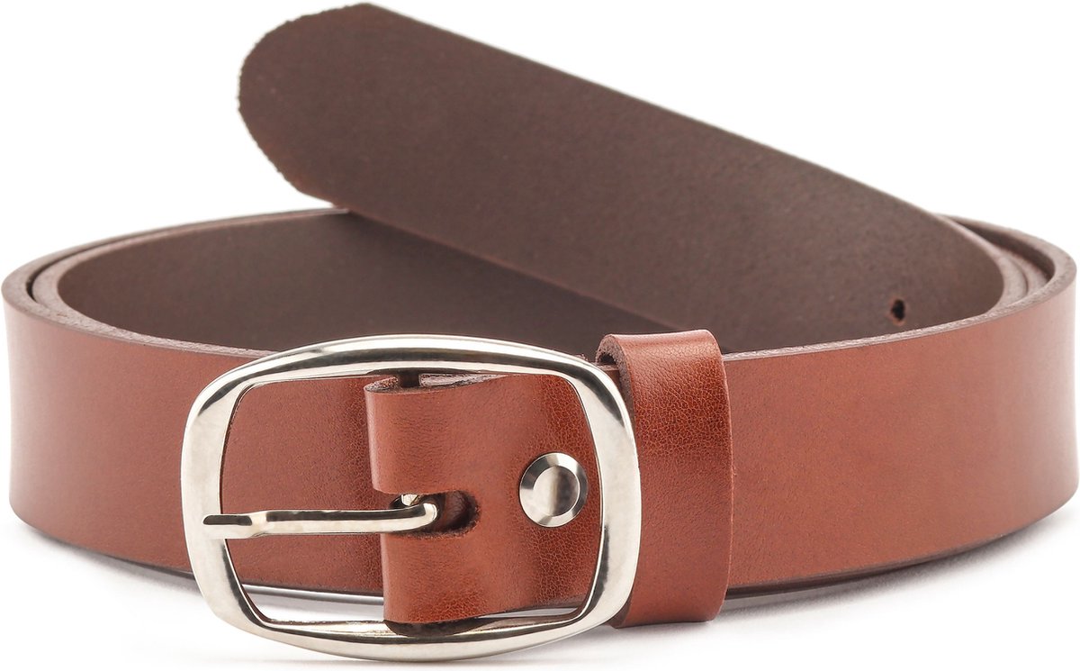 Ladeheid Dames Kledingriem - Riem - Broekriem - Verstelbaar - Leer - MS-EL-D41 - Bruin - 95 cm