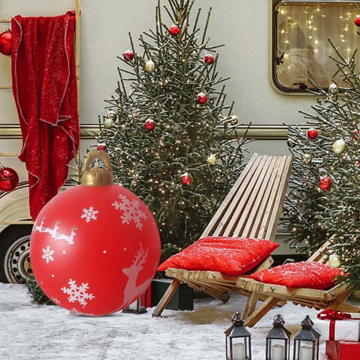 Kerst opblaasbare ballen 23,6 inch gigantische kerst opblaasbare bal kerst versierde bal outdoor kerst opblaasbare bal voor tuin tuin Kerst opblaasbare ballen 23,6 inch gigantische kerst opblaasbare bal kerst versierde bal outdoor kerst opblaasbare bal voor tuin tuin