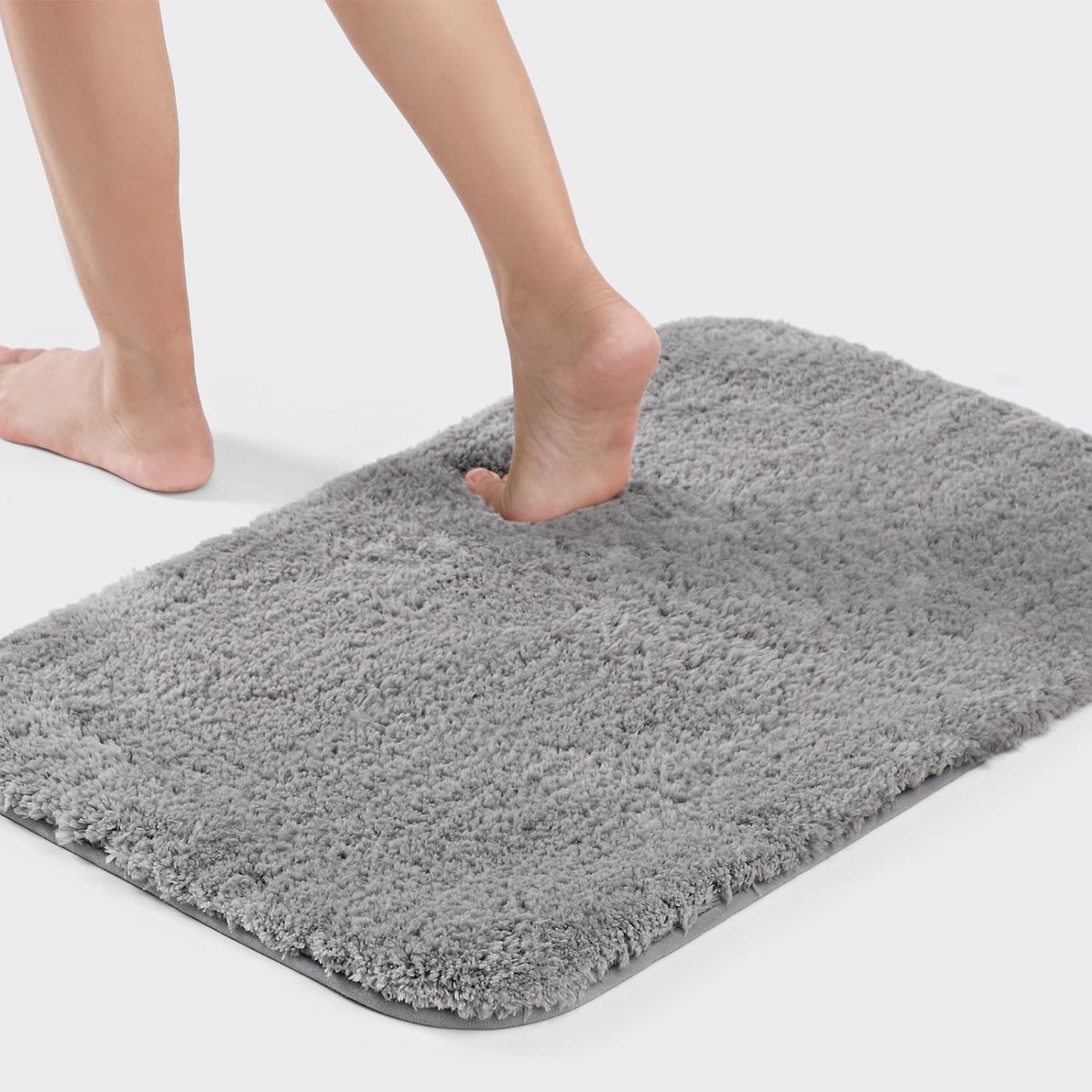 Grijze Badmat 40x60cm - Luxe Douchemat voor Badkamer en Buiten - Machinewasbaar en Absorberend