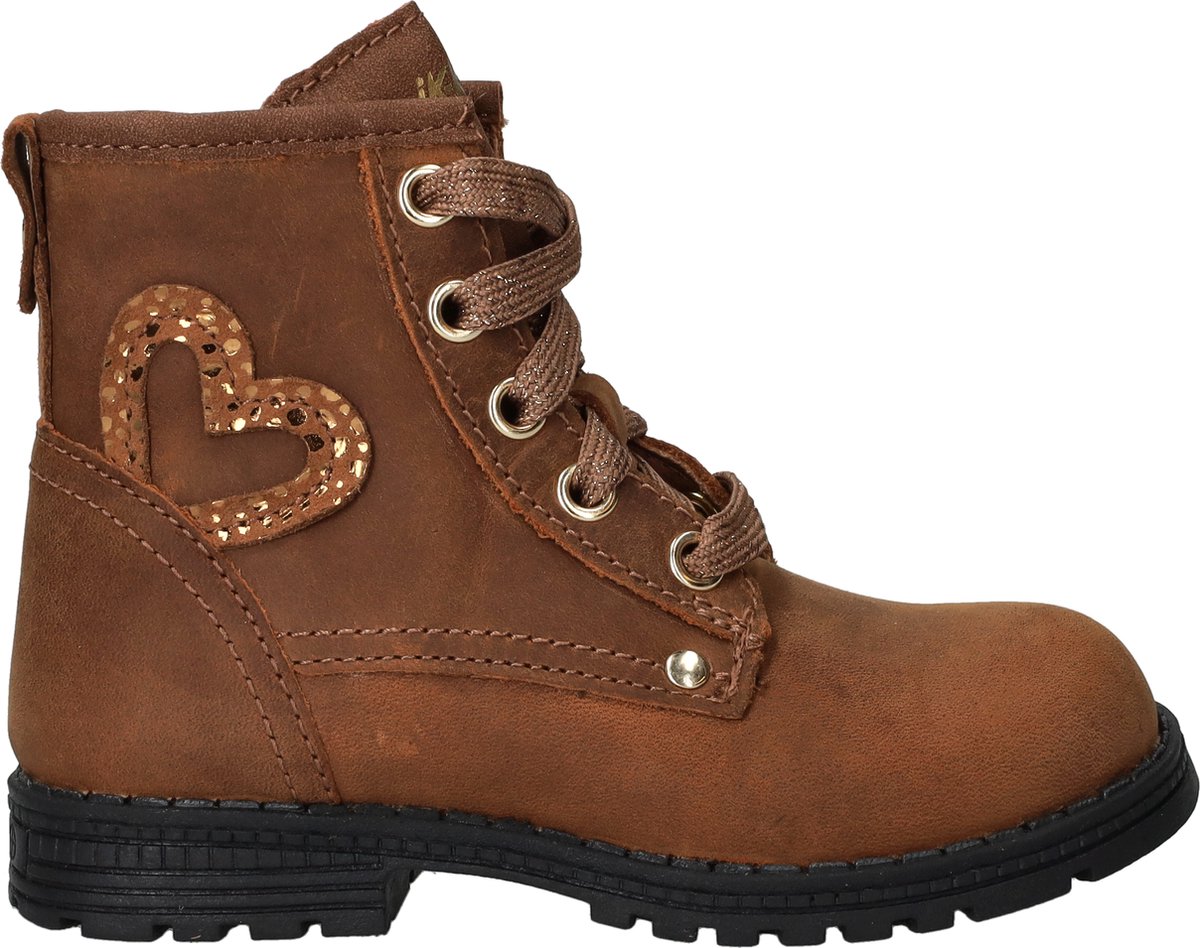 IK-KE Veterboots - Meisjes - Cognac - Maat:23