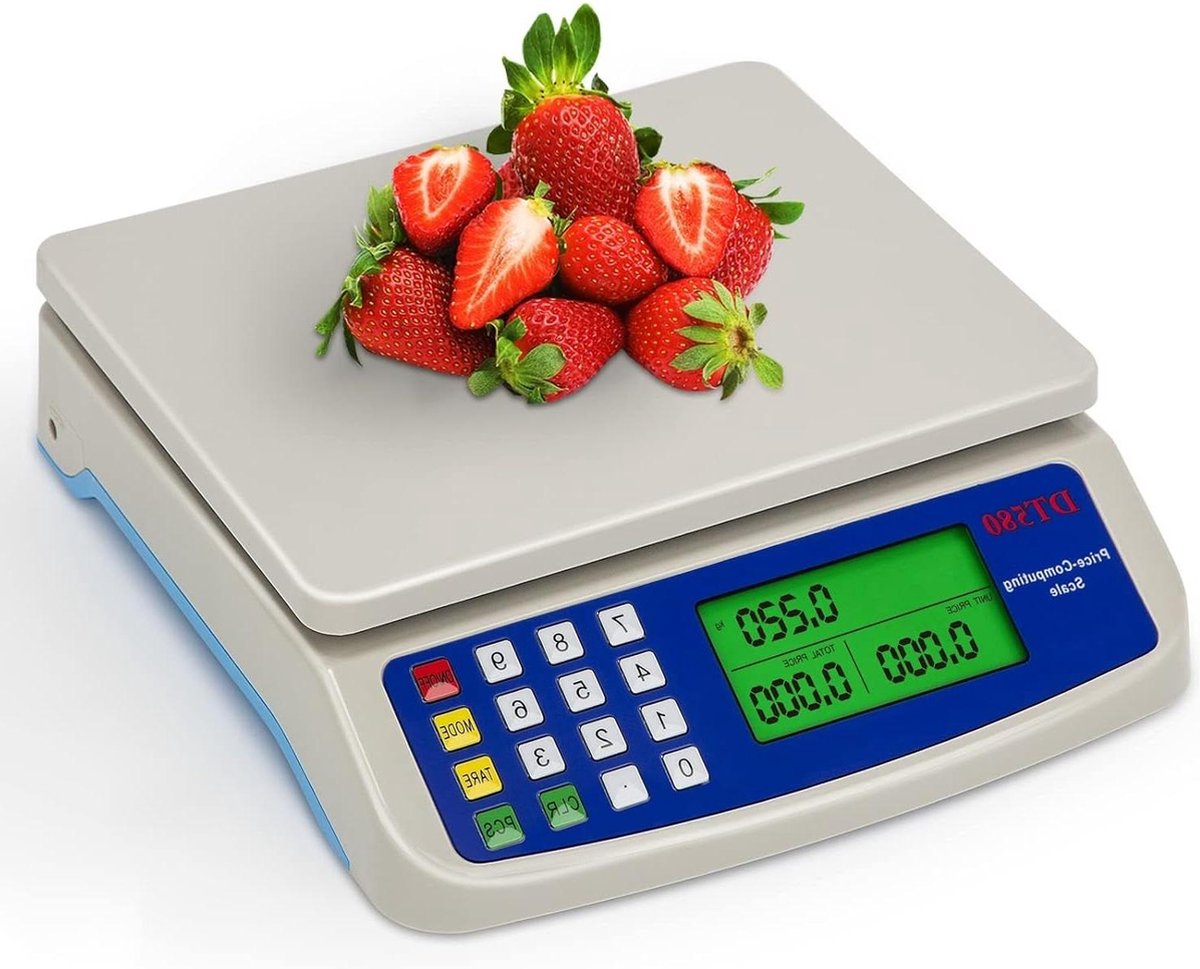 Elektronische keukenweegschaal 30 kg capaciteit LCD-scherm 6V voedingsadapter Telweegschaal Digitaal Voedselweegschaal 10kg 1g