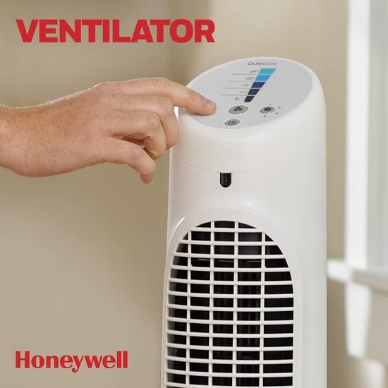 Honeywell QuietSet-torenventilator Voor De Hele Kame 5 Snelheidsinstellingen Oscillatie Van 80 Timerfunctie Functie Voor Automatisch Uitschakelen Van Lichten Afstandsbediening Hyf260 711333259