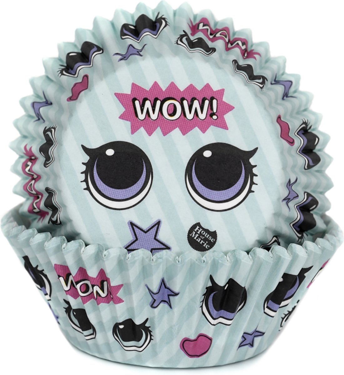 House of Marie Cupcake Vormpjes - WOW Eyes - pk/50 - Baking Cups