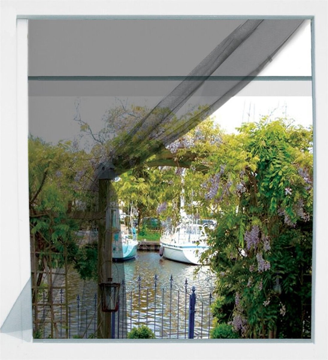 Raamhor Zwart 150x130 cm - Vliegenhor voor Ramen - Muggengaas - Horrengaas - Anti-Insecten