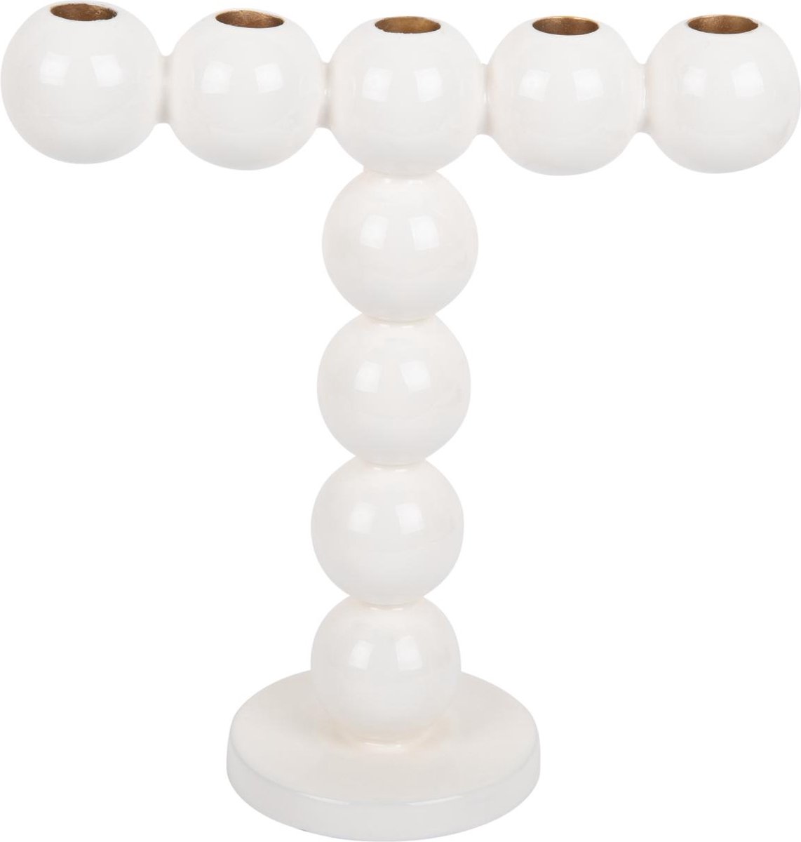 Present Time Kandelaar Bubbles High - Wit - 25.5x10.5x26.5cm - Scandinavisch - IJzer