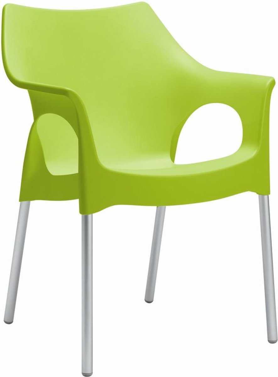 Kantinestoel of tuinstoel Modern recyclebaar Rood