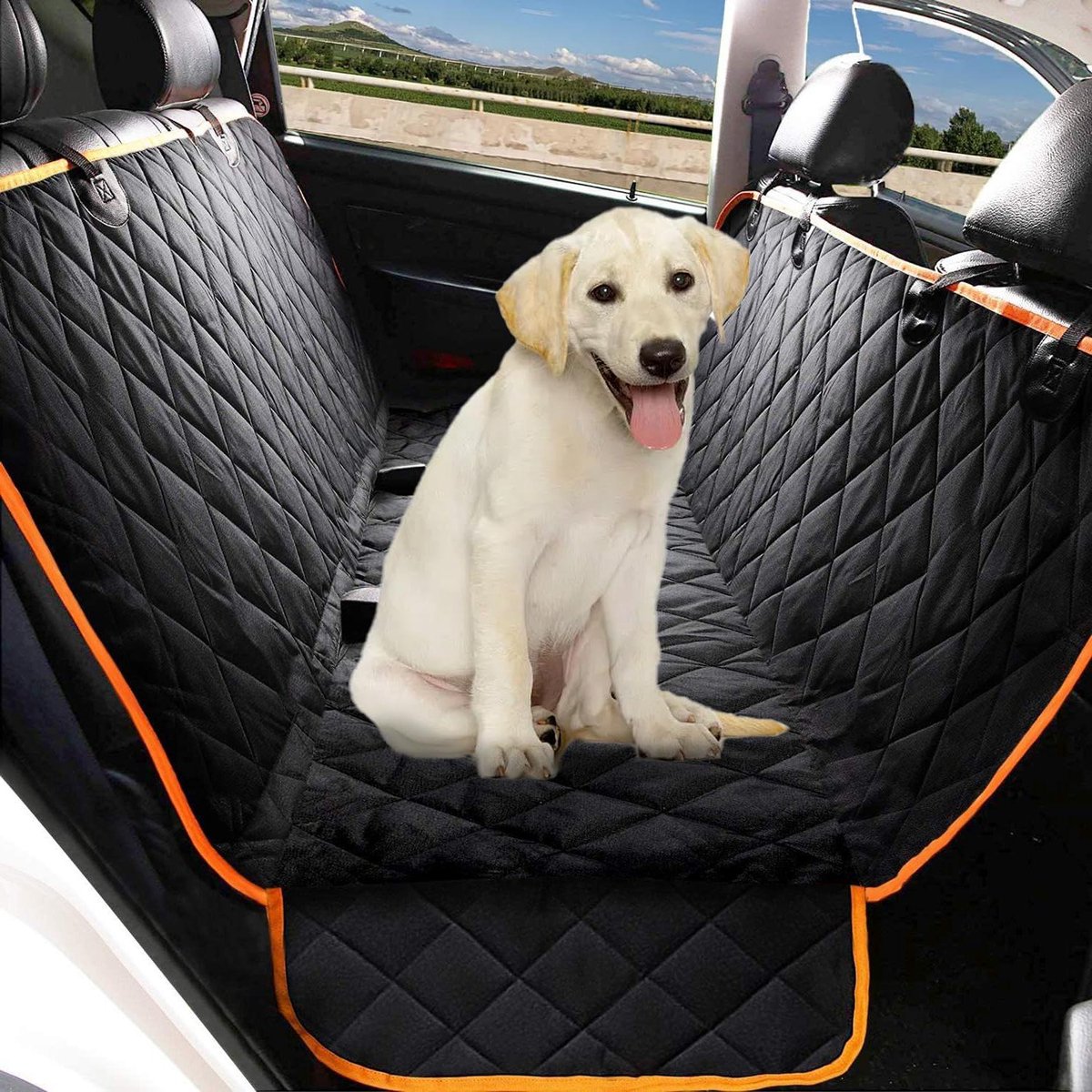 Image of Achterbank hondendeken waterdicht antislip krasbestendig met zijbescherming - Universele autodeken voor honden - Hondenmat achterbankhoes