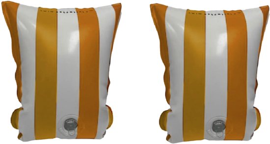 Swim Essentials - Zwembandjes gestreept - Zwemvleugels - 0-15 kg - 0-2 jaar - PVC - Bruin/wit