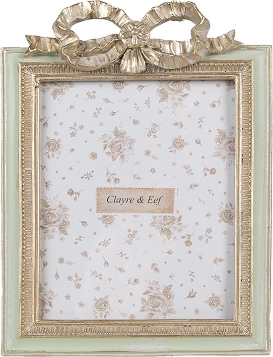 Clayre & Eef Cadre photo 13x18 cm Vert Plastique