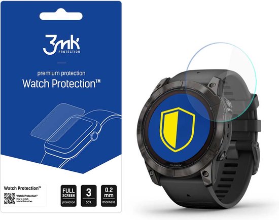 Garmin Fenix ​​​​7X Pro Solar - Protection de montre 3mk contre FlexibleGlass Lite